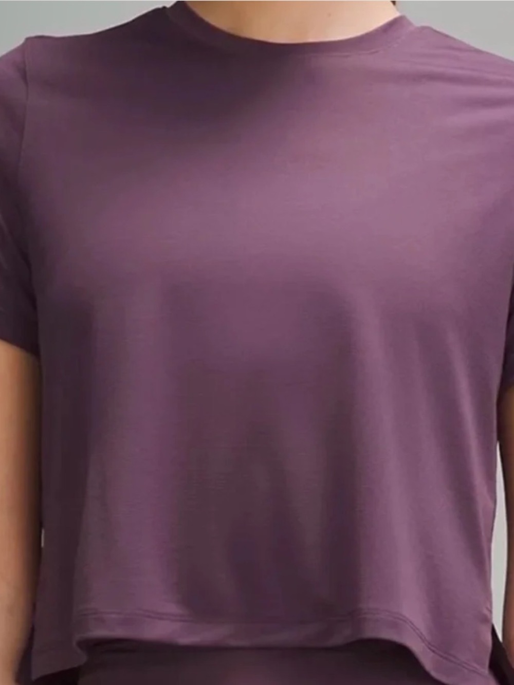 lululemon athletica Cropped Short Sleeve Tee - Plum